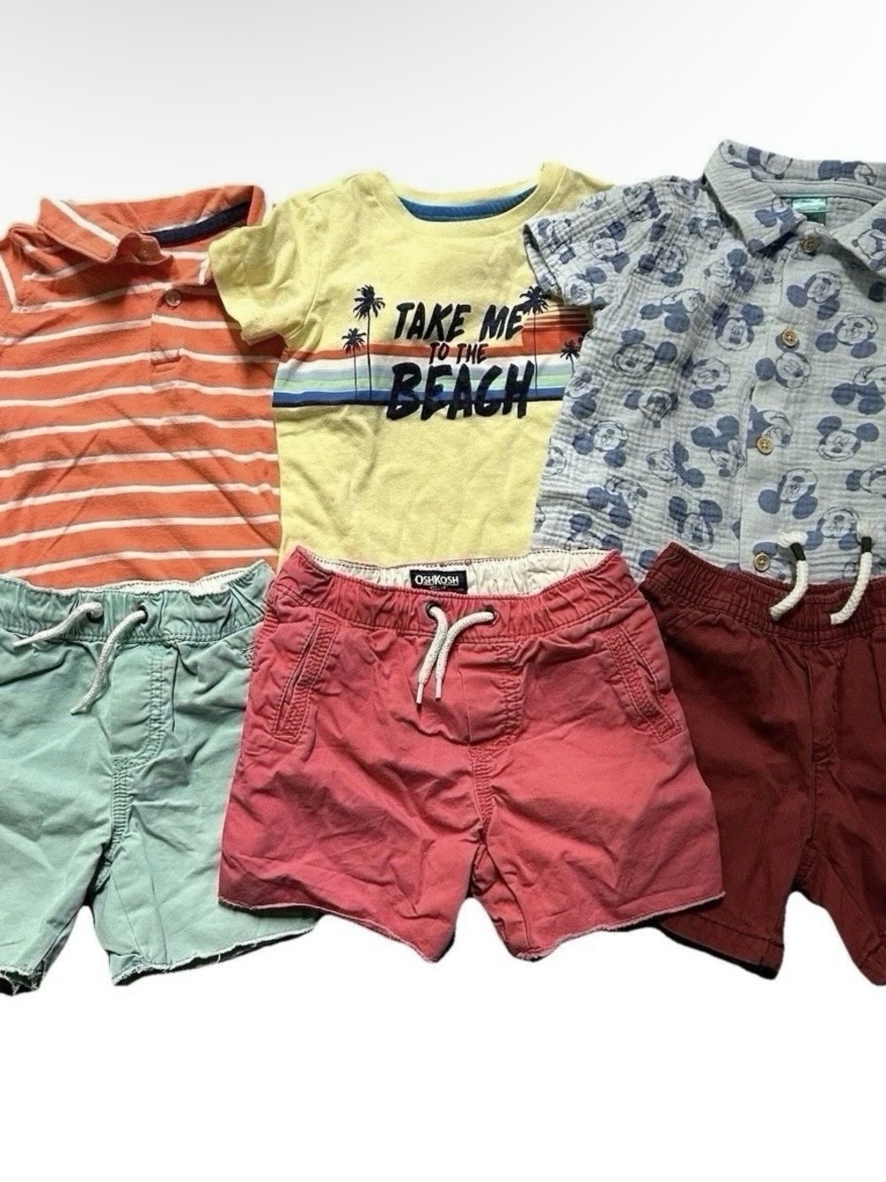 Toddler Boy Summer Clothes Warm Weather T Shirts Shorts Mickey Size 12-18 Months